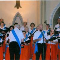 Père Maurice LeBlanc, directeur, et Désiré Boudreau, président de la Chorale acadienne du sud-ouest de la Nouvelle-Écosse – Août 2006