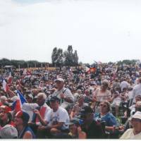 Messe célébrée au lieu historique national de Grand-Pré, le 15 août 2004, dans le cadre du Congrès mondial acadien.